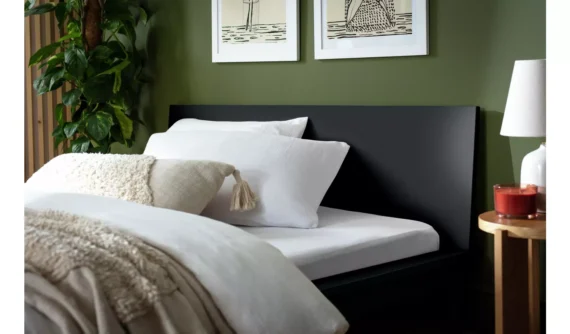 Habitat Akio Double Wooden Platform Bed Frame - Natural - Image 3