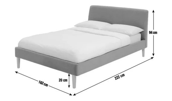 Habitat Ren Kingsize Fabric Bed Frame - Charcoal - Image 2